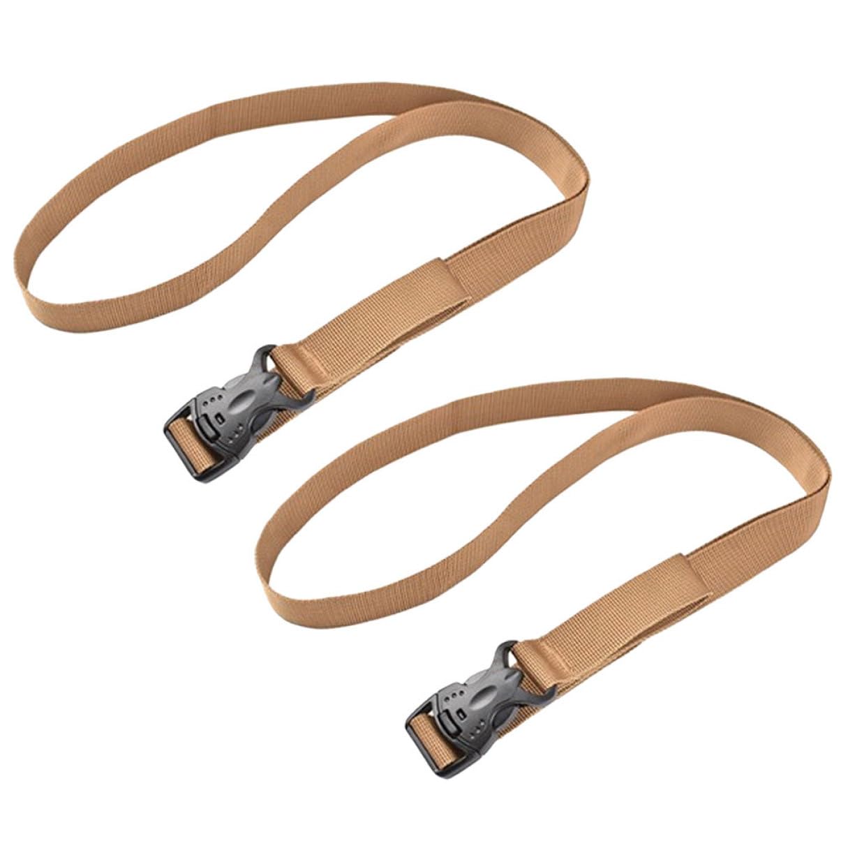 COLLBATH 2St Gepäckband Kabel Gepäckkennzeichen Koffergurte für Gepäck durchsichtige Gepäckanhänger Outdoor Gear travel Accessories Gepäckverpackungswerkzeuge Campinggurte PP-Gurtband Khaki von COLLBATH