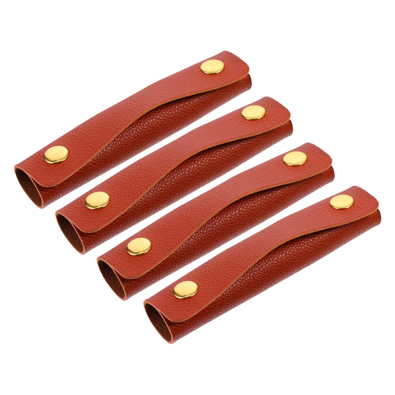 COLLBATH 4 Stück Anti-Snap-Handschuhe abschließbar Einkaufstasche Taschengurt Taschengriff handgelenkschutz Griffverlängerung Griffschutz Griffabdeckung für Einkaufstüten PU-Leder Brown von COLLBATH