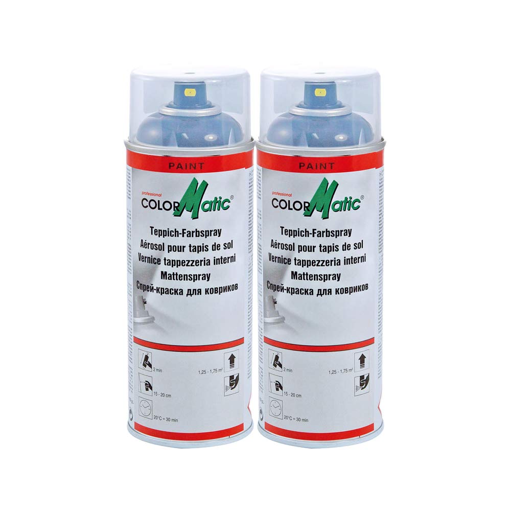 COLORMATIC 2X Teppich-Farbspray Farbauffrischung Anthrazit 369063 400Ml von COLORMATIC