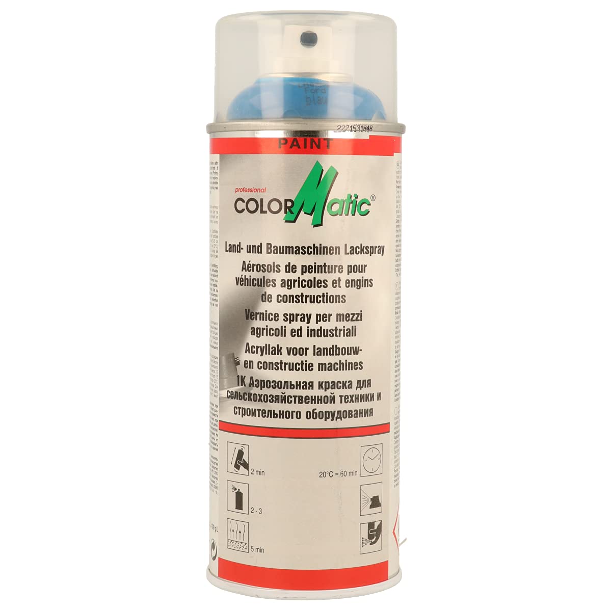 ColorMatic 320606 Land- und Baumaschienen Lackspray Ford LM 0259 blau glänzend 400 ml von COLORMATIC