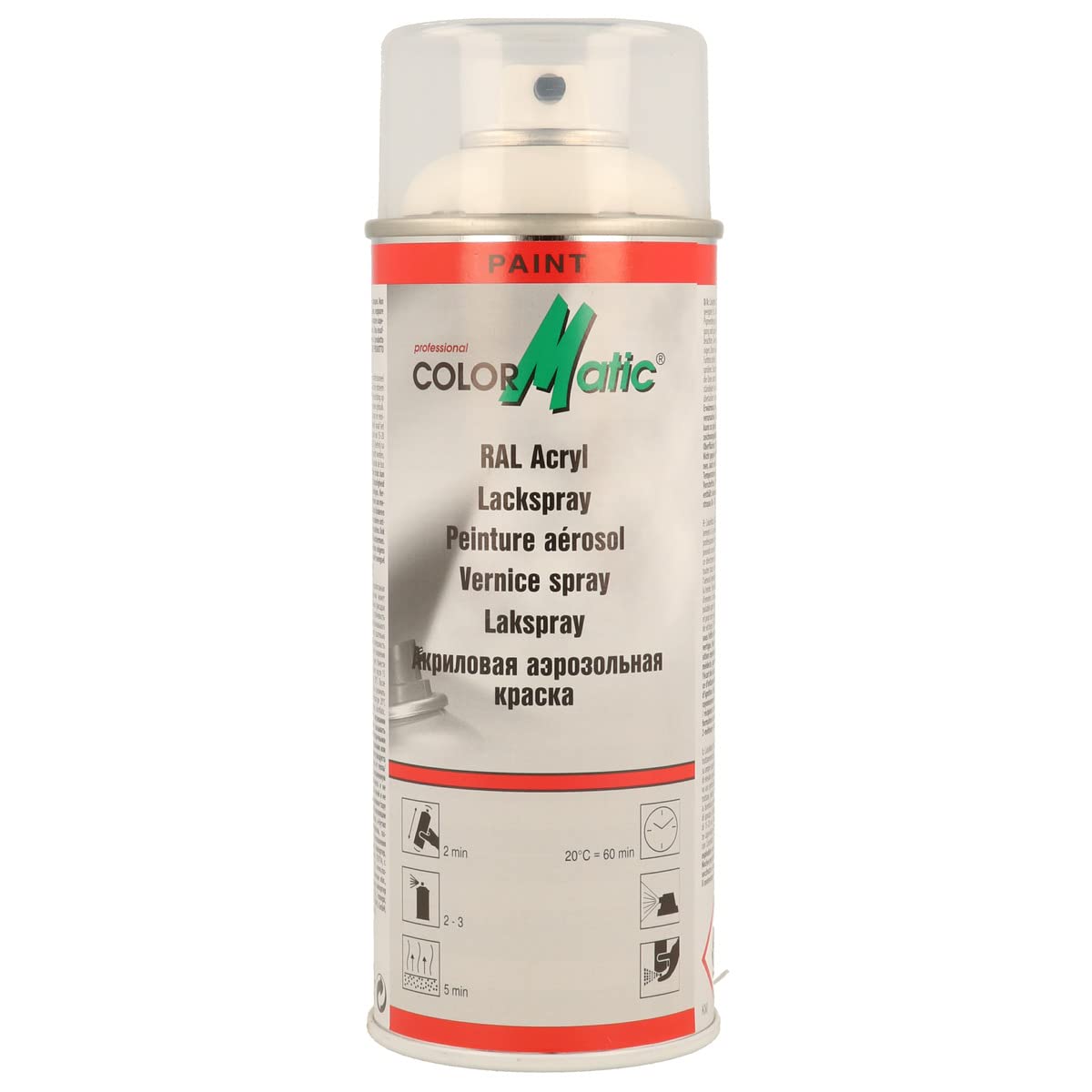 ColorMatic 856679 RAL-Acryl Lackspray RAL 9010 reinweiß glänzend 400 ml von COLORMATIC