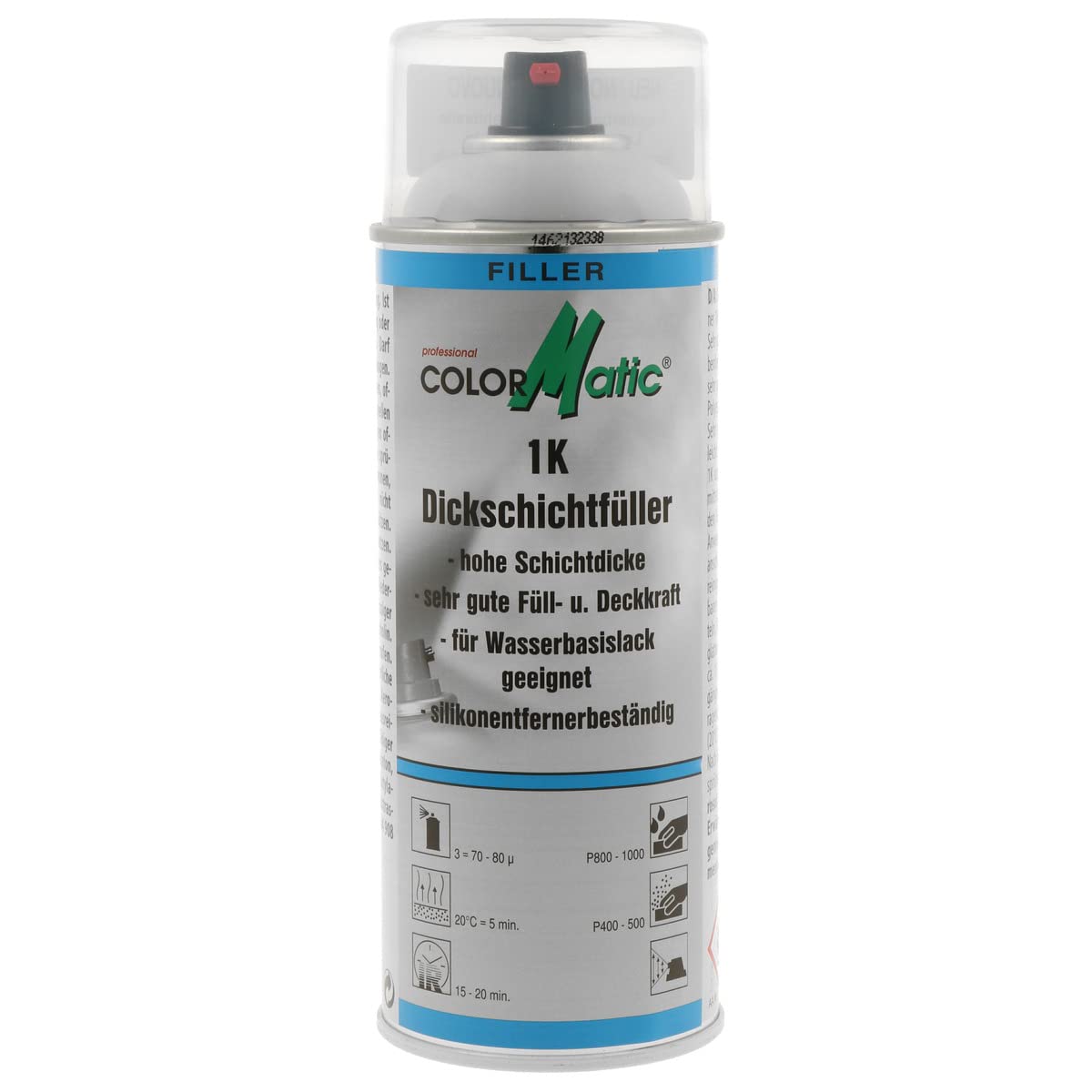 ColorMatic 375354 1K DICKSCHICHTFÜLLER hellgrau 400 ml, lichtgrau von COLORMATIC