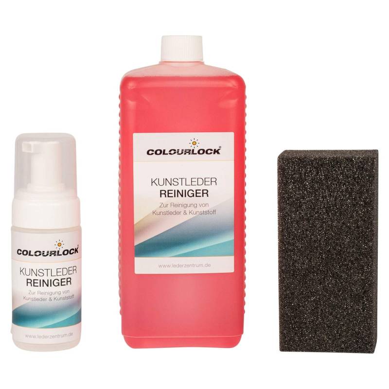 COLOURLOCK Kunstleder Reiniger 1000ml mit 125ml-Schaumspenderflasche und Schwamm von COLOURLOCK