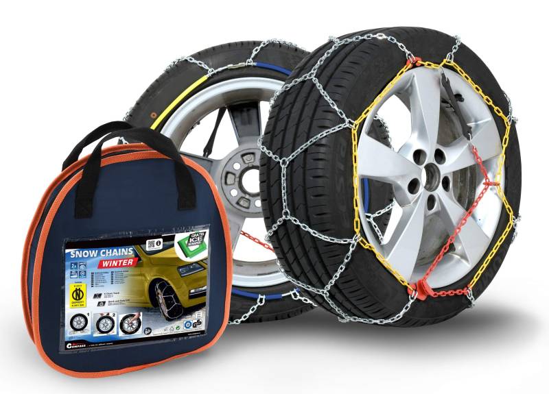 COMPASS Schneeketten Winter für Reifen 195/75 R16 ÖNORM, TÜV geprüft (x120) 1 Paar von COMPASS