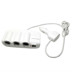 COMUTECH 861307 Ladegerät 12/24 V Triple Zigarettenanzünder 2 Port USB WB von COMUTECH