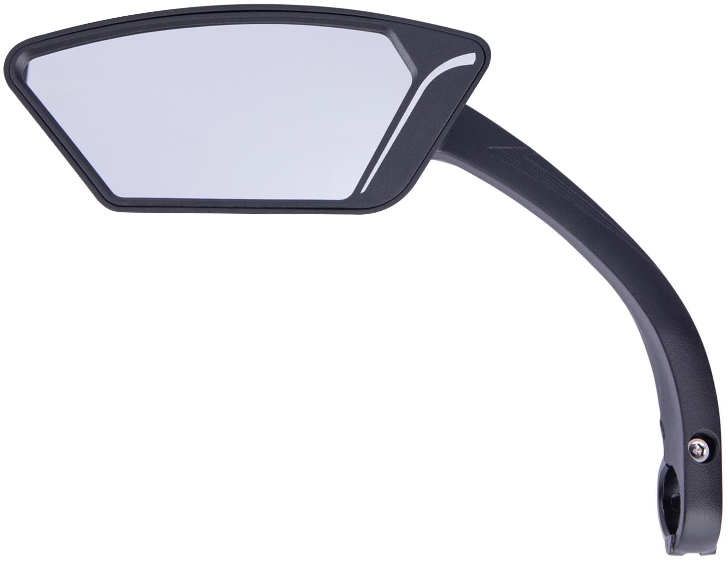 CONTEC Fahrrad-Rückspiegel E-View, links, Schwarz, 360° verstellbar, Edelstahlspiegel, Glare Reduktion, 50% weniger Reflexion, Nylonrahmen, glasfaserverstärkt, 22,2 mm Lenker von CONTEC