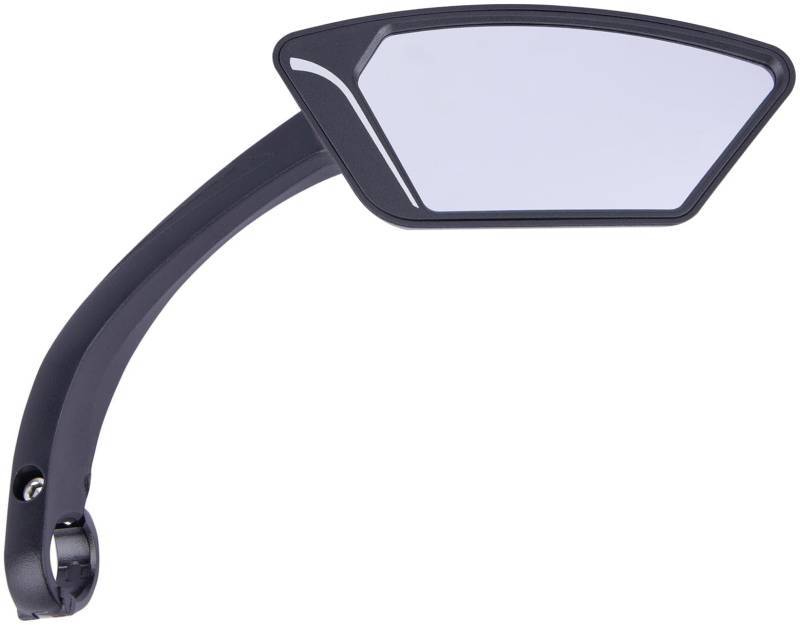 CONTEC Fahrrad-Rückspiegel E-View rechte Seite, Nylonrahmen mit Glasfaser, für Lenker 22,2 mm, 360° verstellbarer Spiegelkopf, Glare Linse, Schwarz von CONTEC