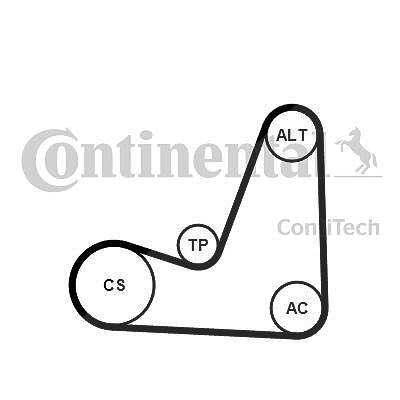 Continental Ctam Keilrippenriemensatz [Hersteller-Nr. 5PK1200K1] für Nissan, Renault von CONTINENTAL CTAM