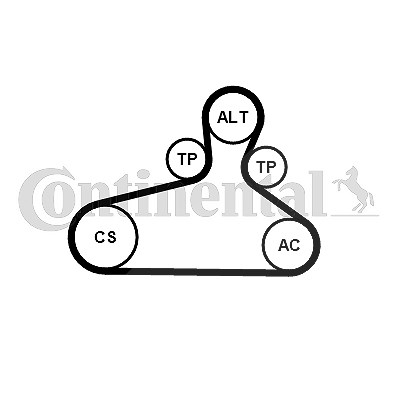 Continental Ctam Keilrippenriemensatz [Hersteller-Nr. 6PK1120EXTRAK1] für Audi von CONTINENTAL CTAM