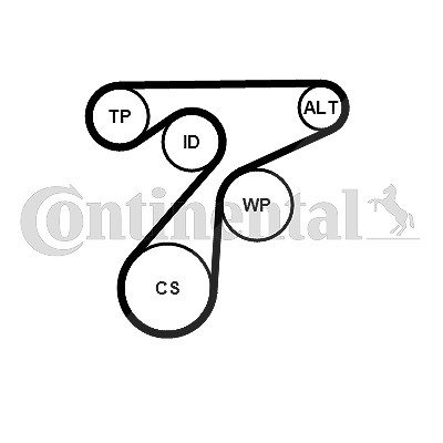 Continental Ctam Keilrippenriemensatz [Hersteller-Nr. 6PK1345K3] für Mini von CONTINENTAL CTAM