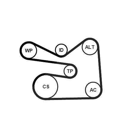 Continental Ctam Wasserpumpe + Keilrippenriemensatz [Hersteller-Nr. 6PK1733WP2] für Audi, Seat, Skoda, VW von CONTINENTAL CTAM