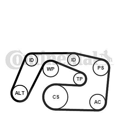 Continental Ctam Wasserpumpe + Keilrippenriemensatz [Hersteller-Nr. 6PK2271WP1] für Mercedes-Benz von CONTINENTAL CTAM