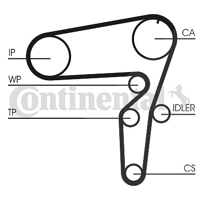 Continental Ctam Wasserpumpe + Zahnriemensatz [Hersteller-Nr. CT1076WP2] für Alfa Romeo, Lancia von CONTINENTAL CTAM