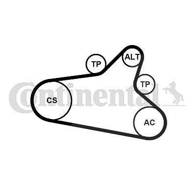 Continental Ctam Keilrippenriemensatz [Hersteller-Nr. 6PK1020EXTRAK1] für Citroën, Peugeot von CONTINENTAL CTAM