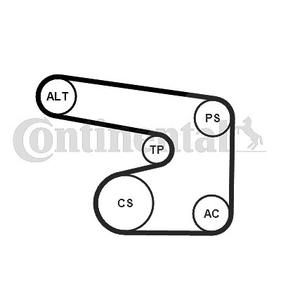 Continental Ctam Keilrippenriemensatz [Hersteller-Nr. 6PK1900K1] für Gm Korea, Opel von CONTINENTAL CTAM