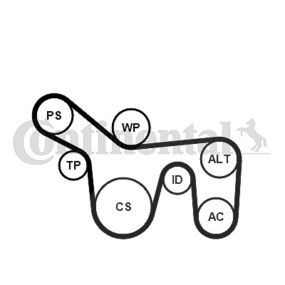 Continental Ctam Keilrippenriemensatz [Hersteller-Nr. 6PK1715K1] für Ford von CONTINENTAL CTAM