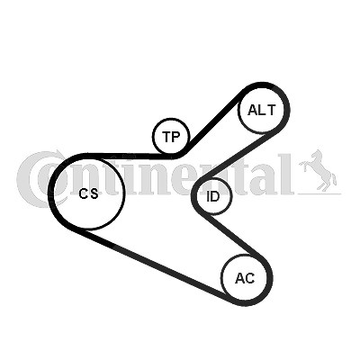 Continental Ctam Keilrippenriemensatz [Hersteller-Nr. 6PK1153K2] für Citroën, Peugeot von CONTINENTAL CTAM