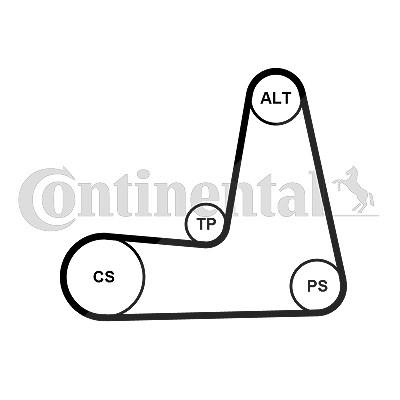 Continental Ctam Keilrippenriemensatz [Hersteller-Nr. 5PK1110K1] für Dacia, Nissan, Renault von CONTINENTAL CTAM