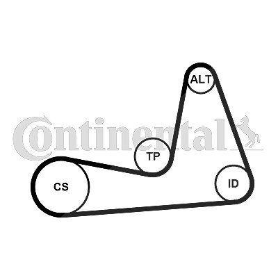 Continental Ctam Keilrippenriemensatz [Hersteller-Nr. 6PK1130K1] für Dacia, Lada, Nissan, Renault von CONTINENTAL CTAM