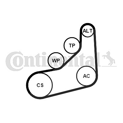 Continental Ctam Keilrippenriemensatz [Hersteller-Nr. 6PK1157EXTRAK1] für BMW von CONTINENTAL CTAM