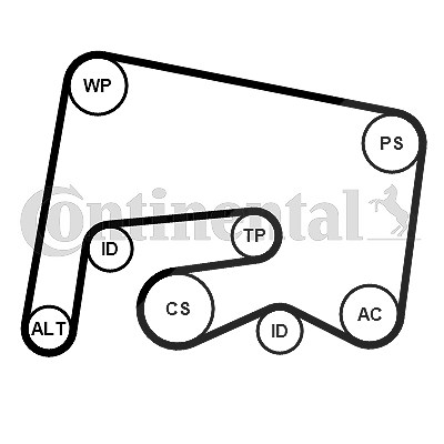 Continental Ctam Keilrippenriemensatz [Hersteller-Nr. 6PK2155K1] für Mercedes-Benz von CONTINENTAL CTAM