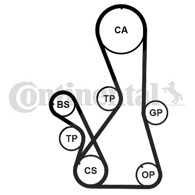 Continental Ctam Zahnriemensatz [Hersteller-Nr. CT1016K2PRO] für Mitsubishi von CONTINENTAL CTAM