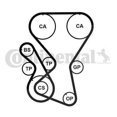 Continental Ctam Zahnriemensatz [Hersteller-Nr. CT1027K2PRO] für Kia, Hyundai von CONTINENTAL CTAM
