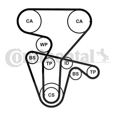 Continental Ctam Zahnriemensatz [Hersteller-Nr. CT877K4PRO] für Alfa Romeo, Fiat, Lancia von CONTINENTAL CTAM