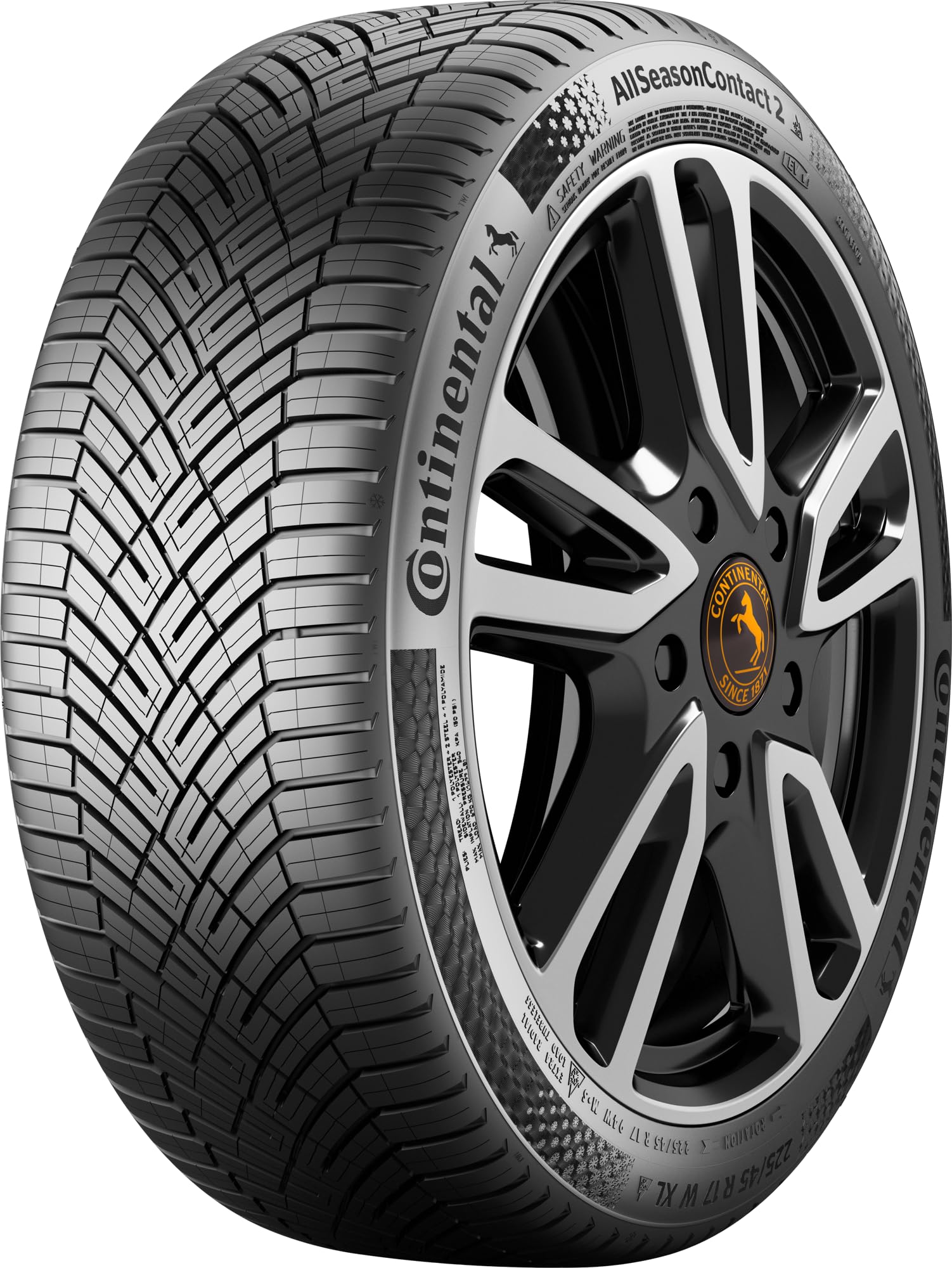 CONTINENTAL - AllSeasonContact 2-225/40 R 18-92V/C/B/71dB - Ganzjahresreifen von Continental