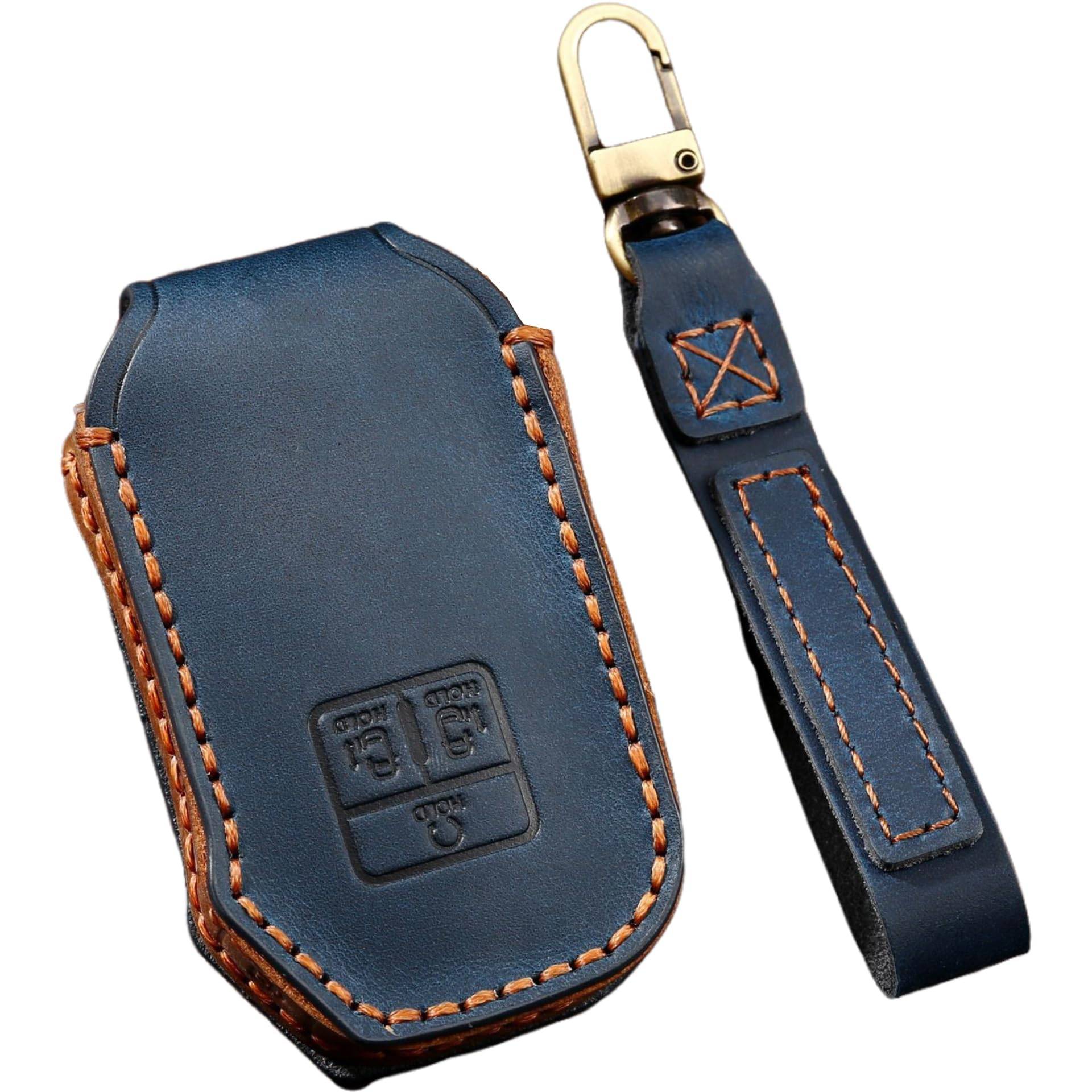 Autoschlüssel für Kia Sorento 2018-2020, Leder Schlüsselhülle Etui Schlüssel Gehäuse Schlüssel Cover mit Schlüsselanhänger Key Fob Cover Halter Protector Autoschlüssel Hülle Auto Zubehör von COOKENG