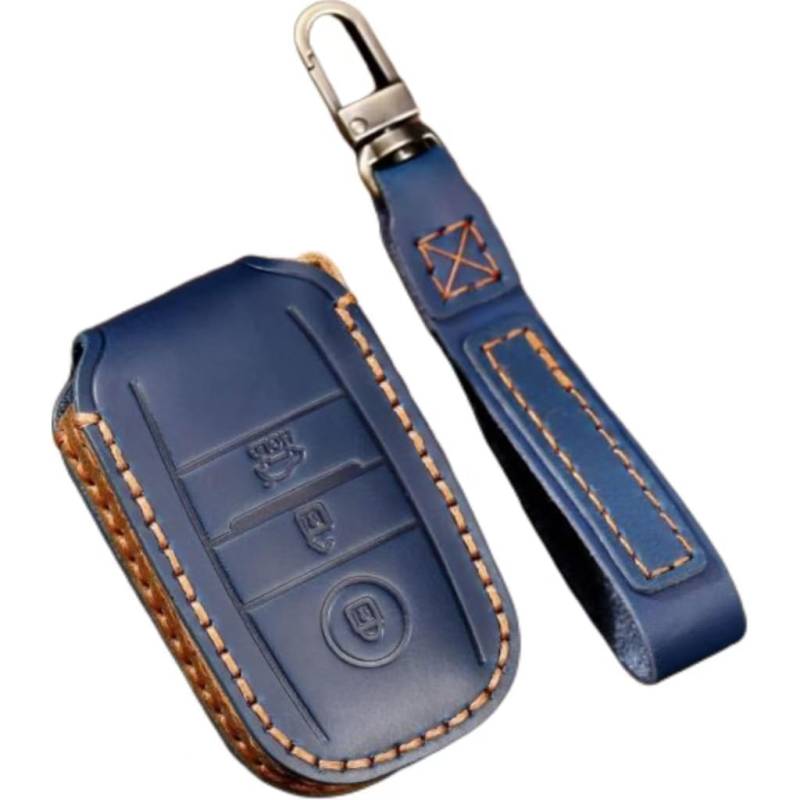 Autoschlüssel für Kia Sorento 2018-2020, Leder Schlüsselhülle Etui Schlüssel Gehäuse Schlüssel Cover mit Schlüsselanhänger Key Fob Cover Halter Protector Autoschlüssel Hülle Auto Zubehör von COOKENG