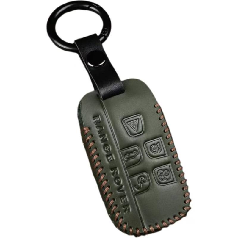 Autoschlüssel für Land Rover Range Rover Sport 2013-24,Leder Schlüsselhülle Etui Schlüssel Gehäuse Schlüssel Cover mit Schlüsselanhänger Key Fob Cover Halter Protector Autoschlüssel Hülle Auto Zubehör von COOKENG