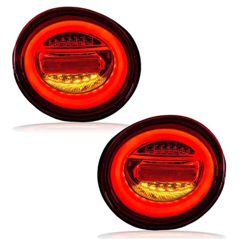 COOKENG Auto Rückleuchten für VW Beetle 1998 1999 2000 2001 2002 2003 2004 2005, Rücklicht Komplettsets Montage Stop Brems Lampe Drehen für Signal Nebel Licht, Auto Zubehör von COOKENG