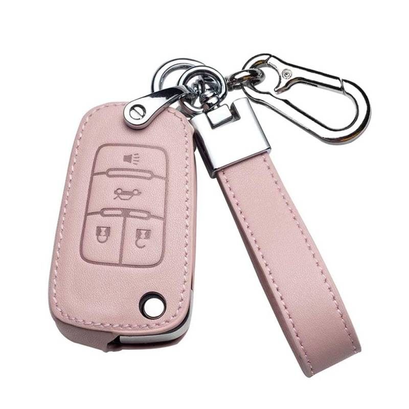 HIBEYO Autoschlüssel Hülle passt für Opel Schutzhülle Schlüsselhülle Rindsleder Cover für Opel Vauxhall Astra Insignia Vectra Corsa Zafira Key Fob Fall Schlüsselbox Klappschlüssel von COOKENG