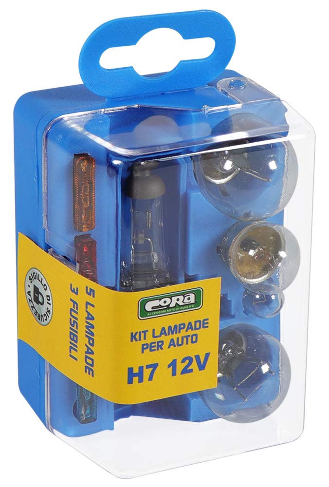 Cora 000119006 Trousse Lampen, 12 V H7, 7 Stück von CORA