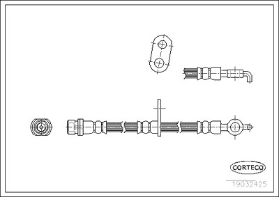 Corteco Bremsschlauch [Hersteller-Nr. 19032425] für Toyota von CORTECO