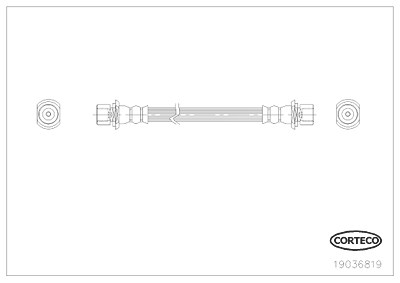 Corteco Bremsschlauch ERSTAUSRÜSTERQUALITÄT [Hersteller-Nr. 19036819] für Toyota von CORTECO