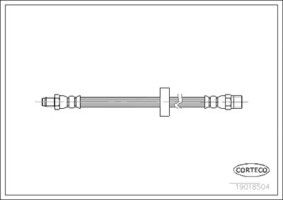 Corteco Bremsschlauch ERSTAUSRÜSTERQUALITÄT [Hersteller-Nr. 19018504] für Audi, VW von CORTECO