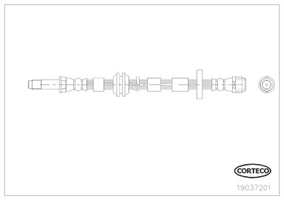 Corteco Bremsschlauch ERSTAUSRÜSTERQUALITÄT [Hersteller-Nr. 19037201] für Audi von CORTECO