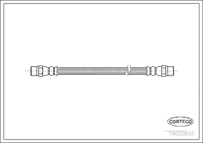 Corteco Bremsschlauch ERSTAUSRÜSTERQUALITÄT [Hersteller-Nr. 19020655] für Audi von CORTECO