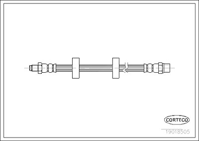 Corteco Bremsschlauch ERSTAUSRÜSTERQUALITÄT [Hersteller-Nr. 19018505] für Audi, VW von CORTECO