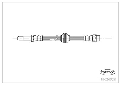 Corteco Bremsschlauch ERSTAUSRÜSTERQUALITÄT [Hersteller-Nr. 19026628] für BMW von CORTECO