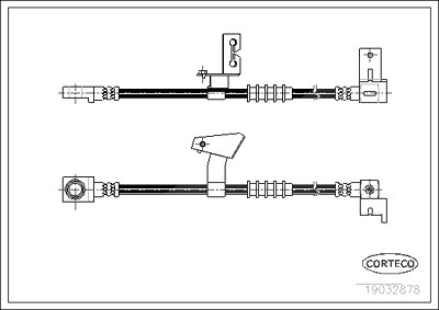 Corteco Bremsschlauch ERSTAUSRÜSTERQUALITÄT [Hersteller-Nr. 19032878] für Chrysler von CORTECO