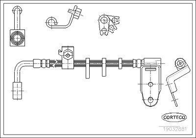 Corteco Bremsschlauch ERSTAUSRÜSTERQUALITÄT [Hersteller-Nr. 19032881] für Chrysler von CORTECO