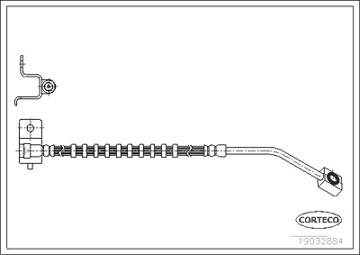 Corteco Bremsschlauch ERSTAUSRÜSTERQUALITÄT [Hersteller-Nr. 19032884] für Chrysler von CORTECO