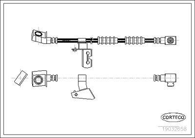 Corteco Bremsschlauch ERSTAUSRÜSTERQUALITÄT [Hersteller-Nr. 19032658] für Chrysler von CORTECO