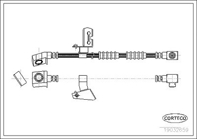 Corteco Bremsschlauch ERSTAUSRÜSTERQUALITÄT [Hersteller-Nr. 19032659] für Chrysler von CORTECO