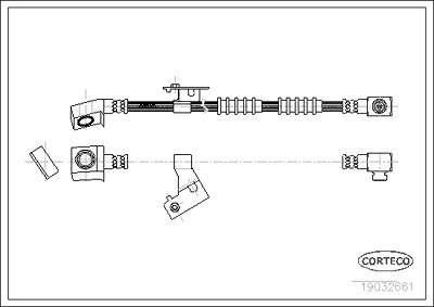 Corteco Bremsschlauch ERSTAUSRÜSTERQUALITÄT [Hersteller-Nr. 19032661] für Chrysler von CORTECO