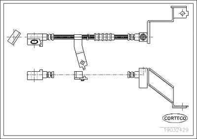 Corteco Bremsschlauch ERSTAUSRÜSTERQUALITÄT [Hersteller-Nr. 19032429] für Chrysler von CORTECO