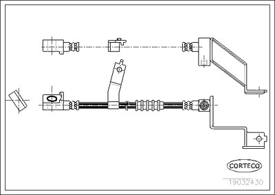 Corteco Bremsschlauch ERSTAUSRÜSTERQUALITÄT [Hersteller-Nr. 19032430] für Chrysler von CORTECO